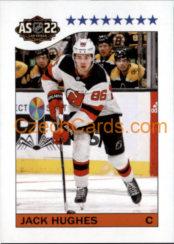 Jack Hughes 2022-23 Topps NHL sticker  1984 All Star #593