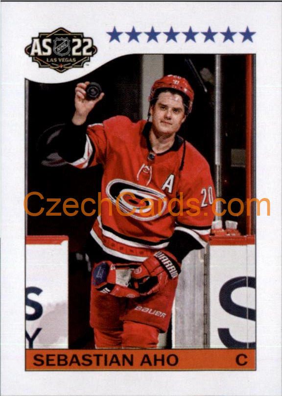 Sebastian Aho 2022-23 Topps NHL sticker  1984 All Star #594
