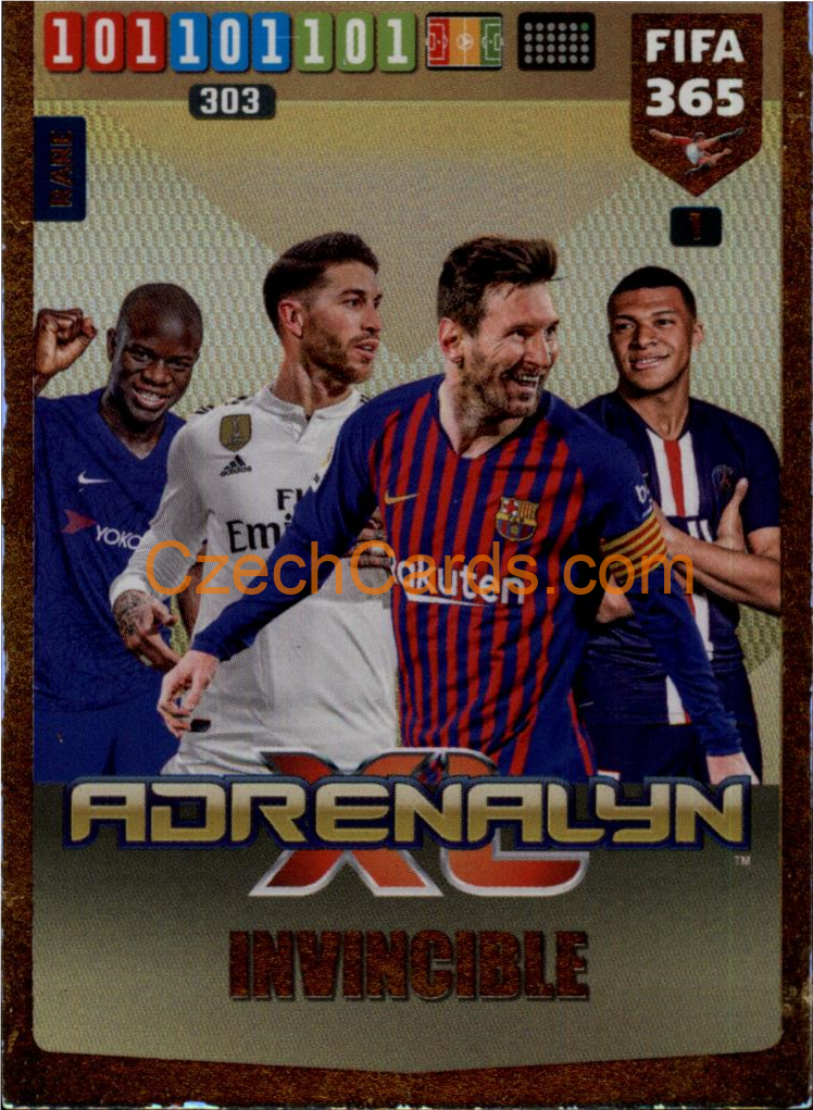 Kante / Ramos / Messi / Mbappé 2020 Panini FIFA 365 Adrenalyn Invincible  #1