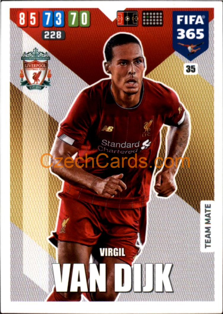Virgil van Dijk 2020 Panini FIFA 365 Adrenalyn #35