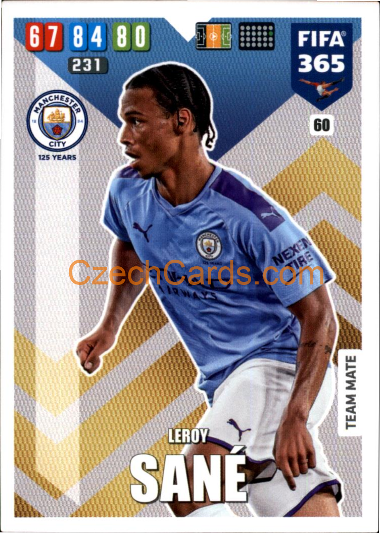 Leroy Sané 2020 Panini FIFA 365 Adrenalyn #60