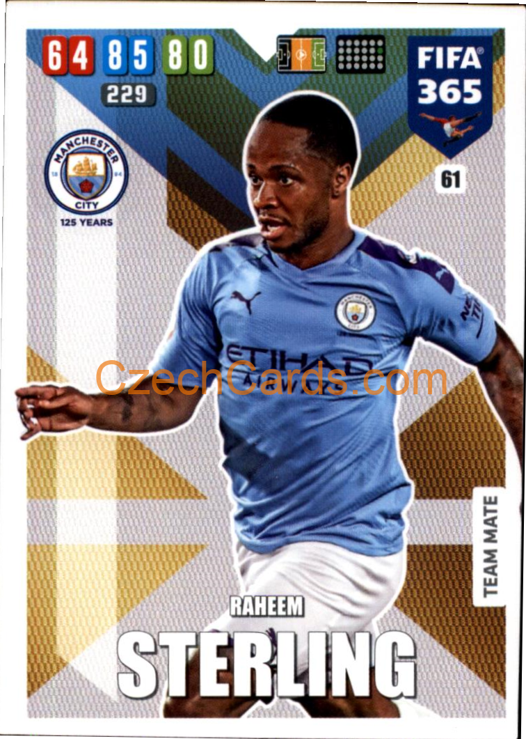 Raheem Sterling 2020 Panini FIFA 365 Adrenalyn #61