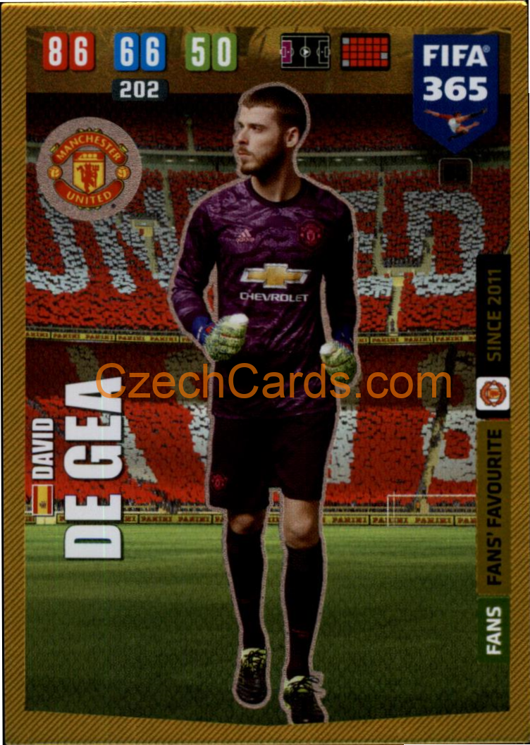 David de Gea 2020 Panini FIFA 365 Adrenalyn FANS #65