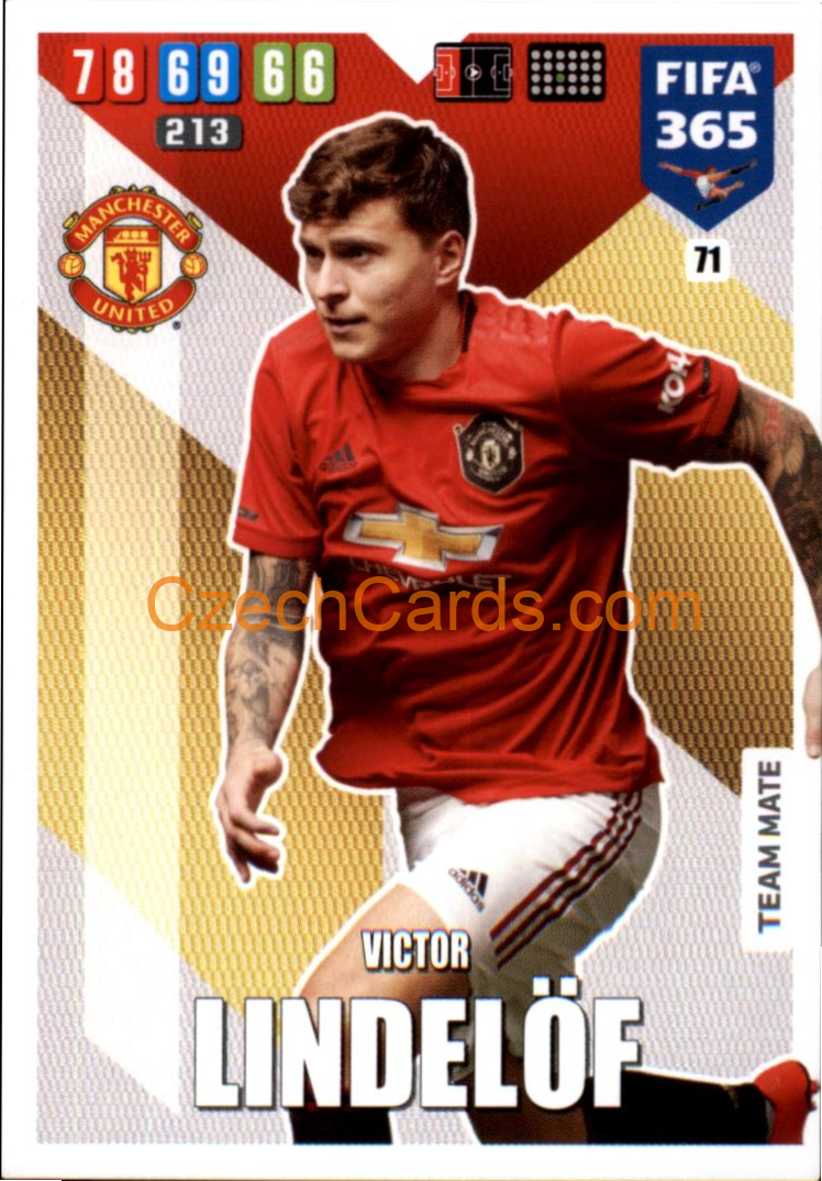 Victor Lindelöf 2020 Panini FIFA 365 Adrenalyn #71