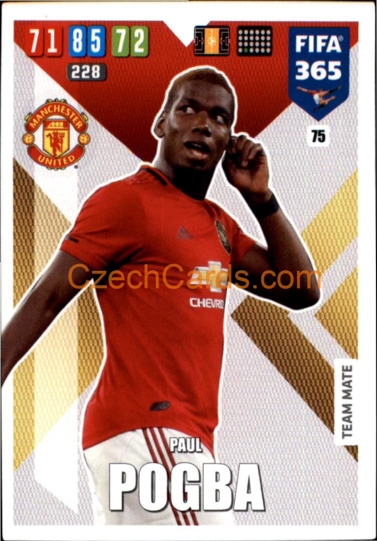 Paul Pogba 2020 Panini FIFA 365 Adrenalyn #75