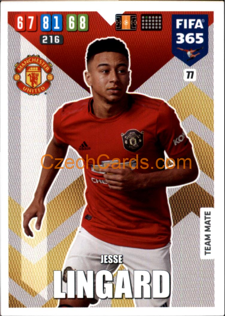 Jesse Lingard 2020 Panini FIFA 365 Adrenalyn #77