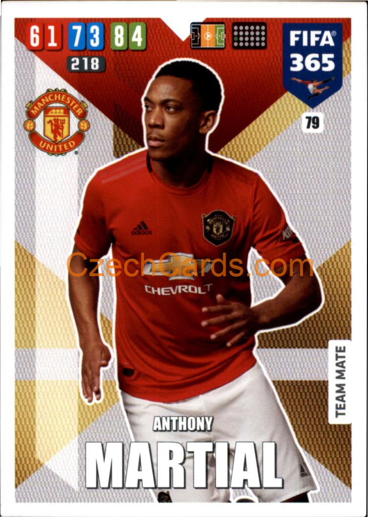 Anthony Martial 2020 Panini FIFA 365 Adrenalyn #79