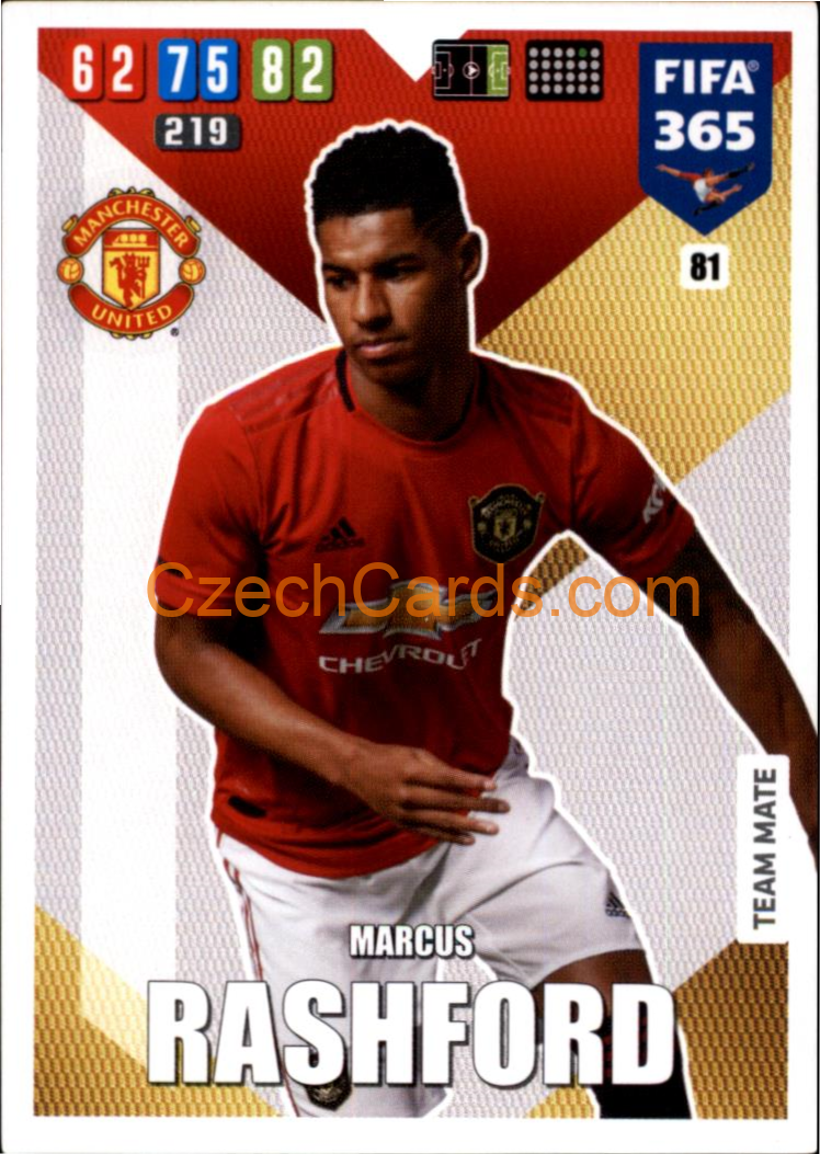Marcus Rashford 2020 Panini FIFA 365 Adrenalyn #81