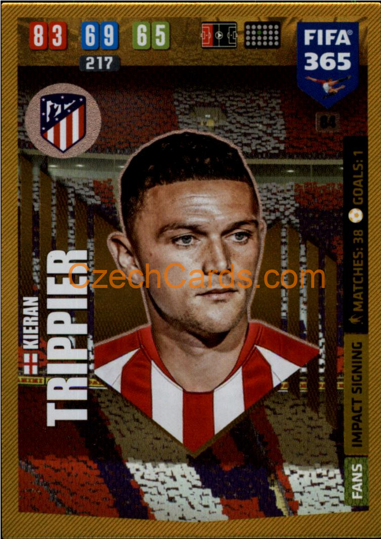 Kieran Trippier 2020 Panini FIFA 365 Adrenalyn IMPACT #84