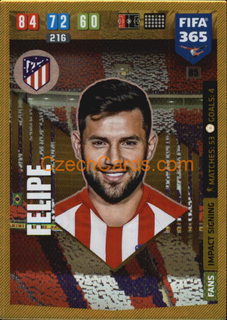 Felipe 2020 Panini FIFA 365 Adrenalyn IMPACT #85
