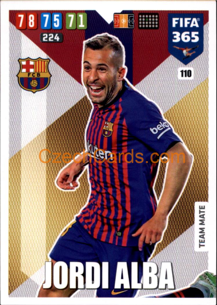 Jordi Alba 2020 Panini FIFA 365 Adrenalyn #110