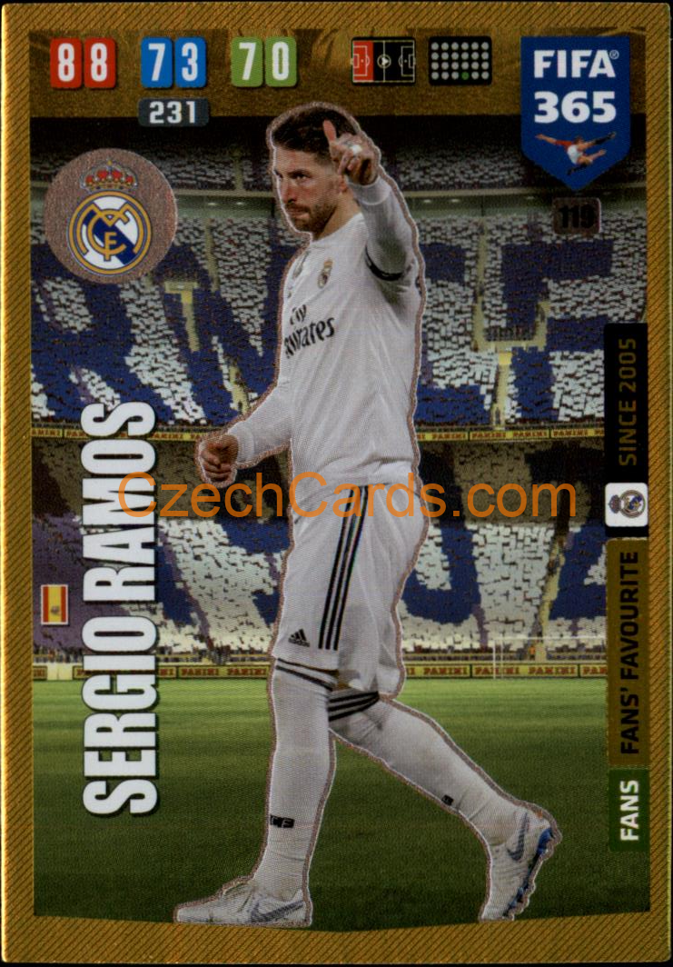 Sergio Ramos 2020 Panini FIFA 365 Adrenalyn FANS #119