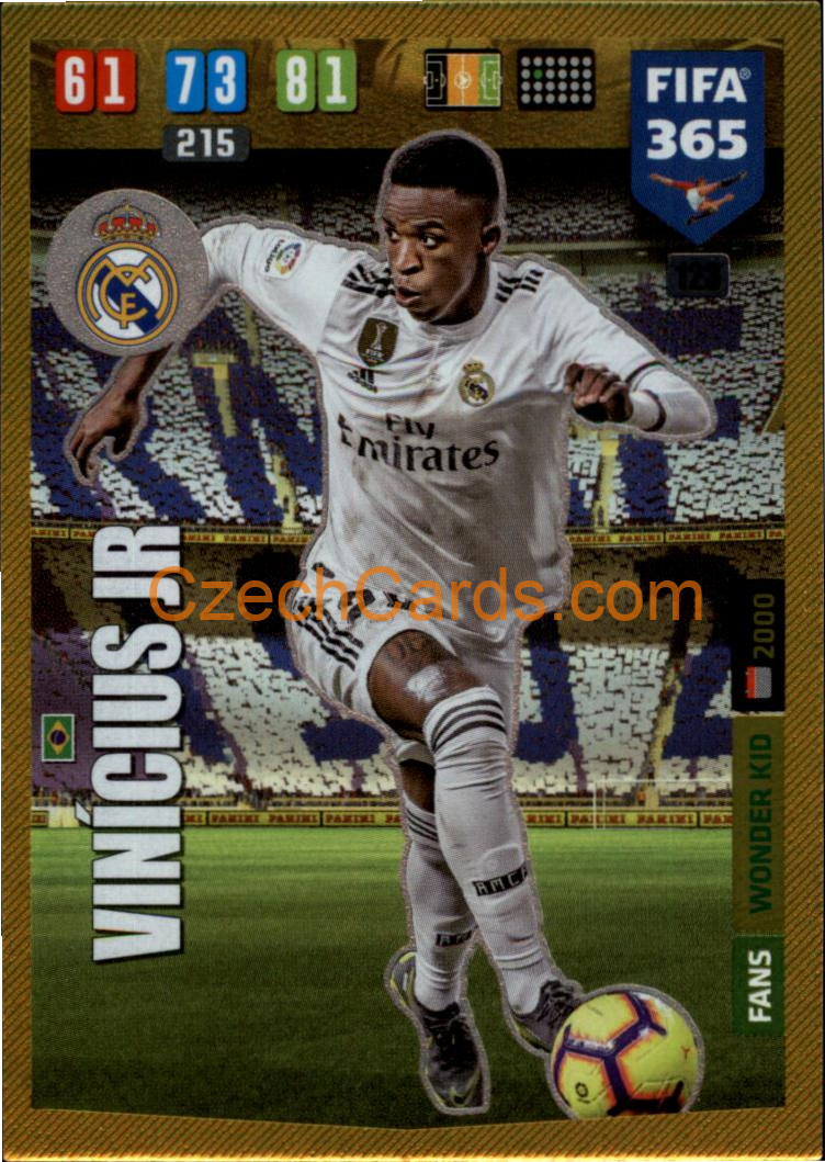 Vinicius Jr 2020 Panini FIFA 365 Adrenalyn WONDER KID #123
