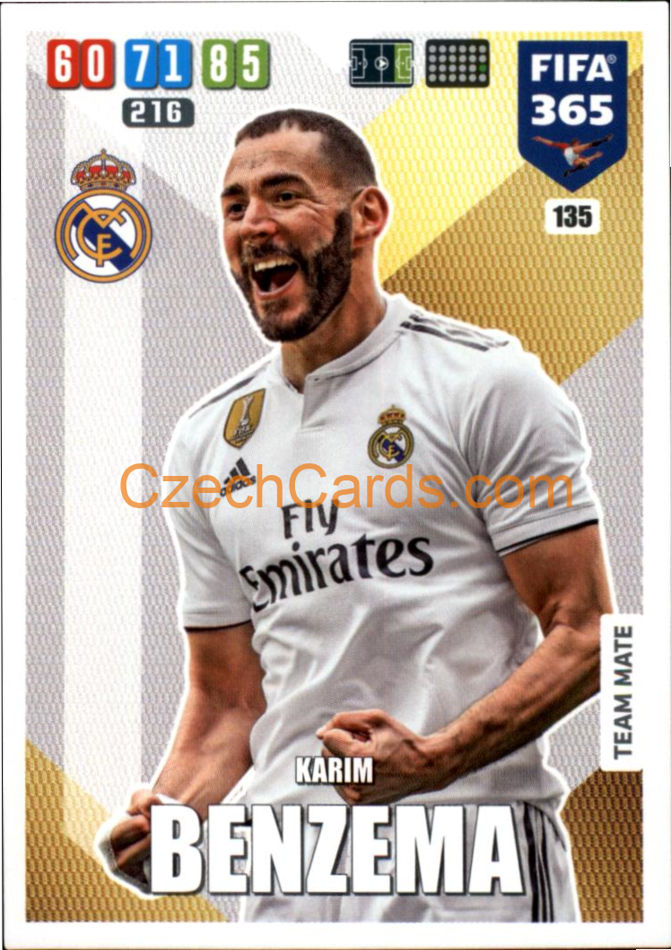 Karim Benzema 2020 Panini FIFA 365 Adrenalyn #135