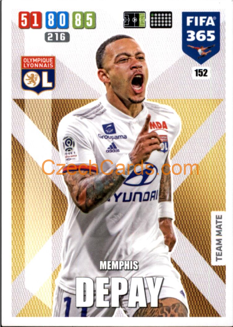 Memphis Depay 2020 Panini FIFA 365 Adrenalyn #152