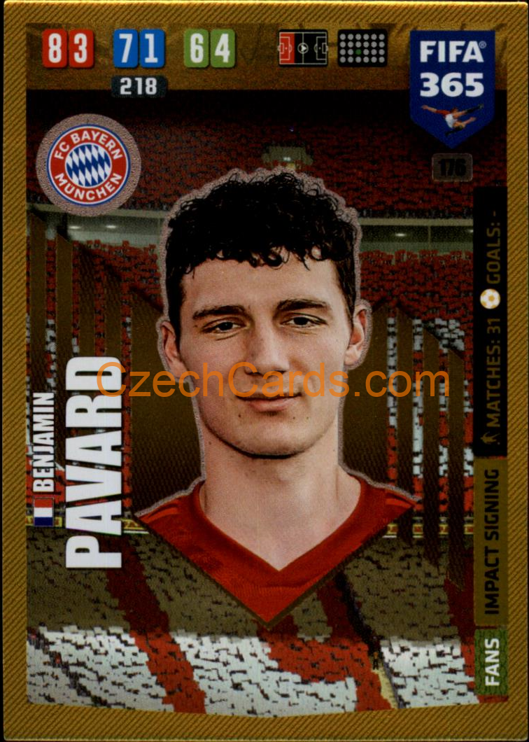 Benjamin Pavard 2020 Panini FIFA 365 Adrenalyn IMPACT #176