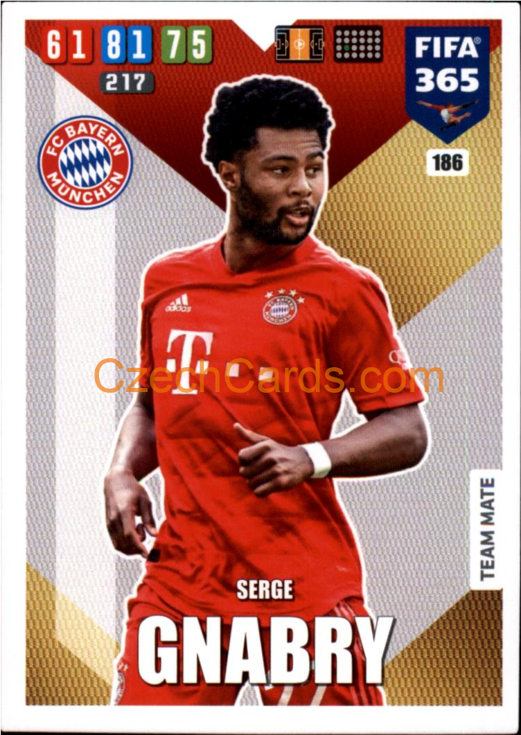 Serge Gnabry 2020 Panini FIFA 365 Adrenalyn #186