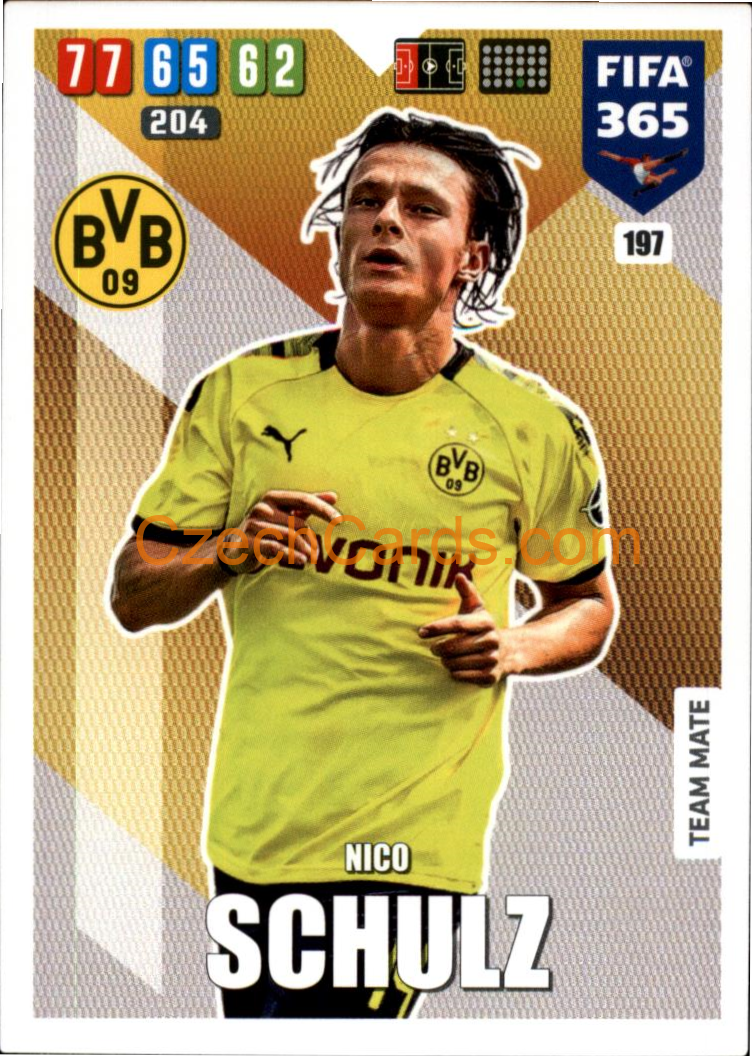 Nico Schulz 2020 Panini FIFA 365 Adrenalyn #197