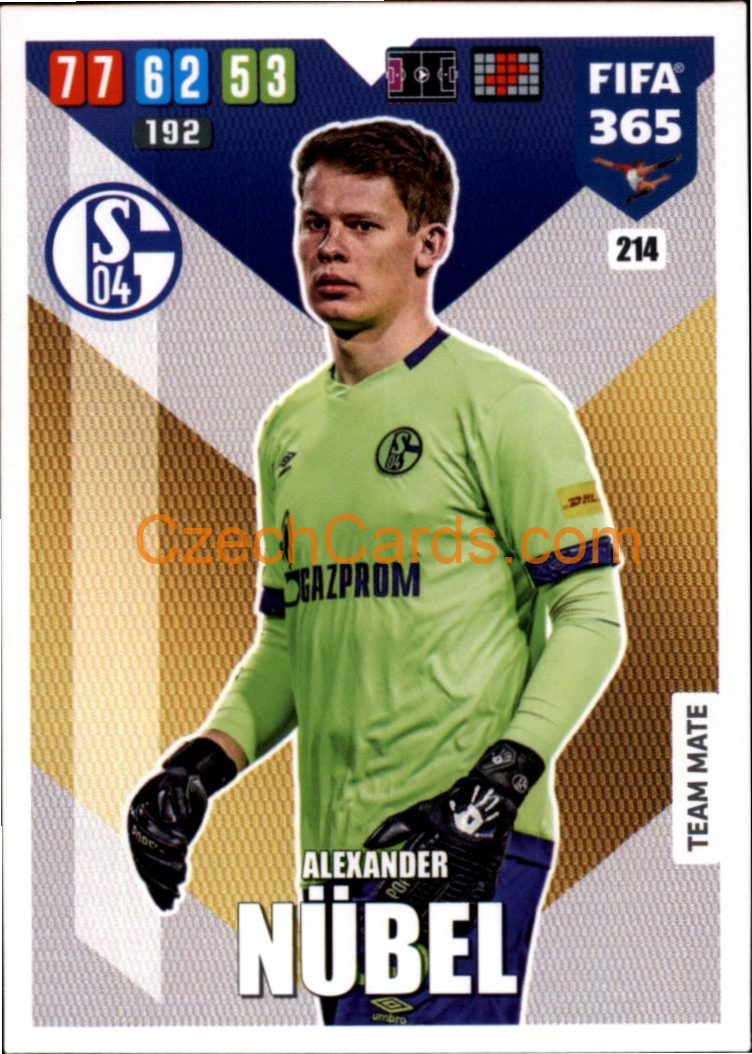 Alexander Nübel 2020 Panini FIFA 365 Adrenalyn #214