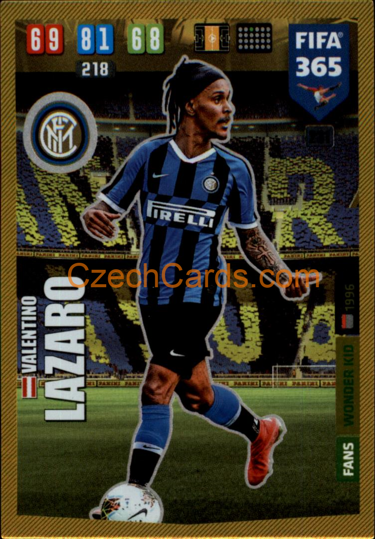 Valentino Lazaro 2020 Panini FIFA 365 Adrenalyn WONDER KID #231
