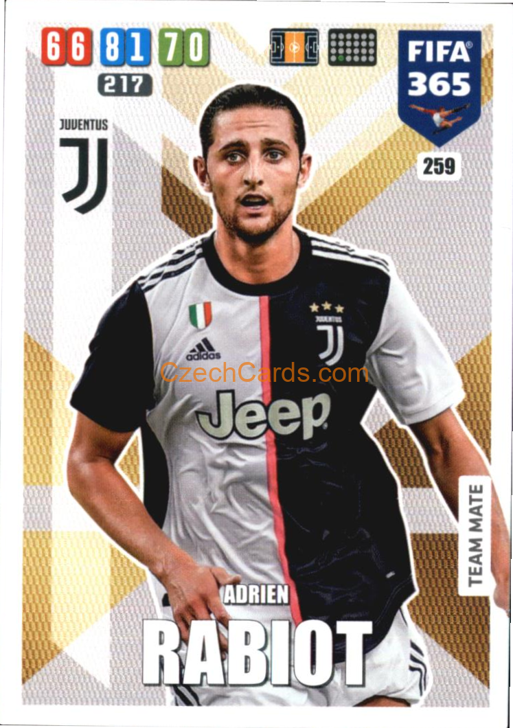 Adrien Rabiot 2020 Panini FIFA 365 Adrenalyn #259