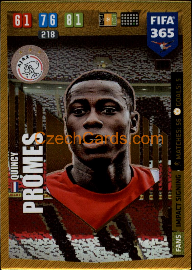 Quincy Promes 2020 Panini FIFA 365 Adrenalyn IMPACT #283