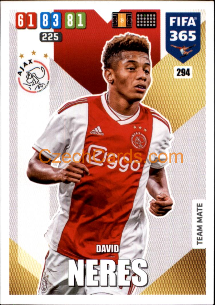 David Neres 2020 Panini FIFA 365 Adrenalyn #294