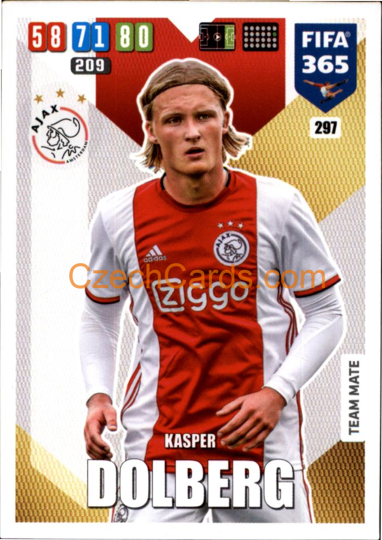 Kasper Dolberg 2020 Panini FIFA 365 Adrenalyn #297