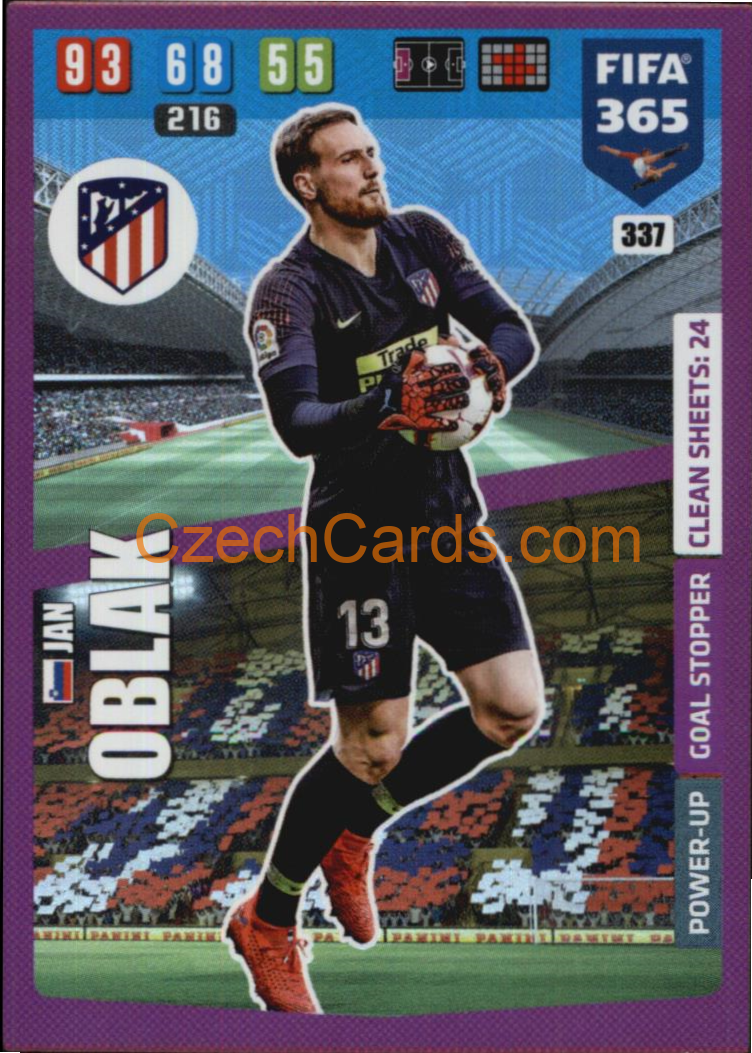 Jan Oblak 2020 Panini FIFA 365 Adrenalyn Goal Stopper #337