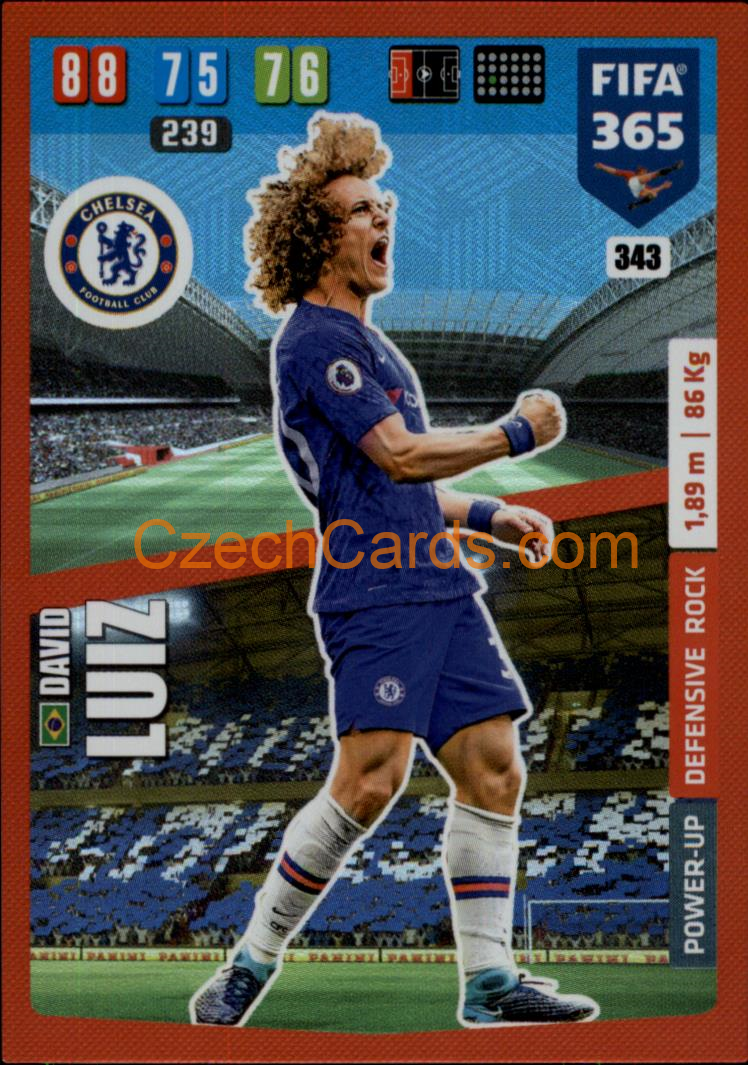David Luiz 2020 Panini FIFA 365 Adrenalyn Defensive Rock #343