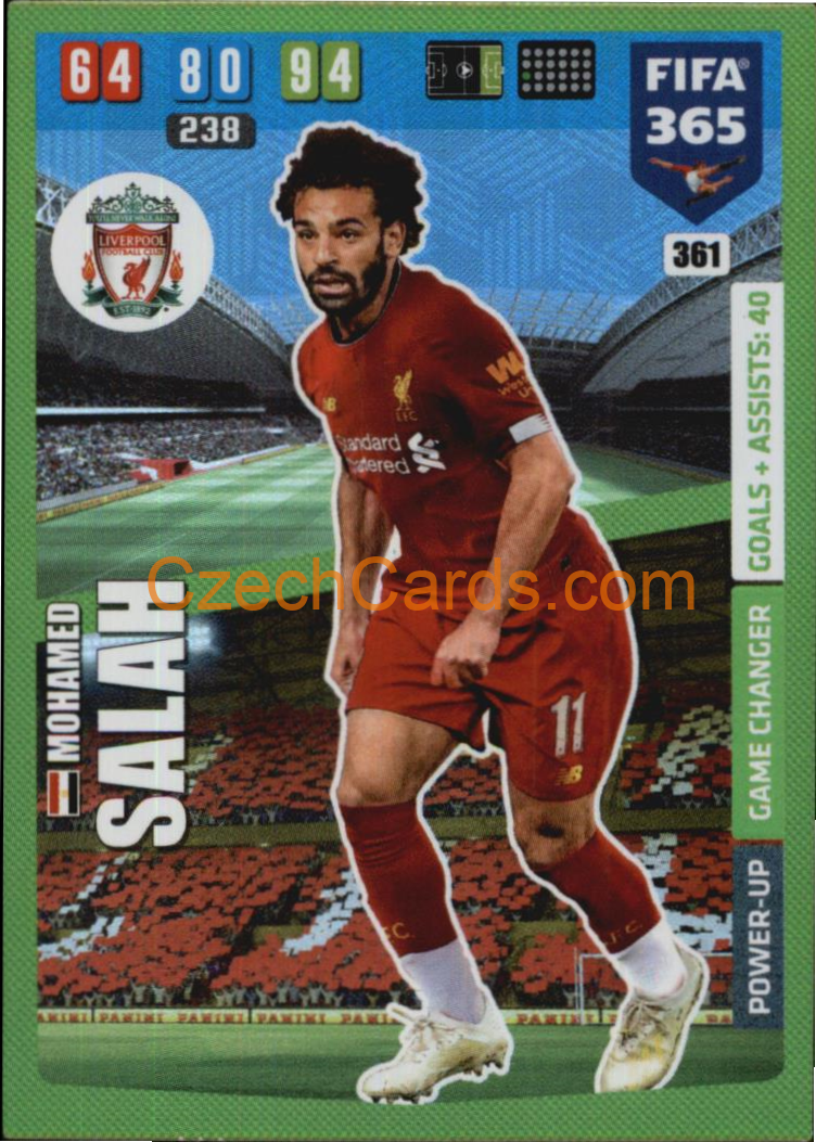 Mohamed Salah 2020 Panini FIFA 365 Adrenalyn Game Changer #361
