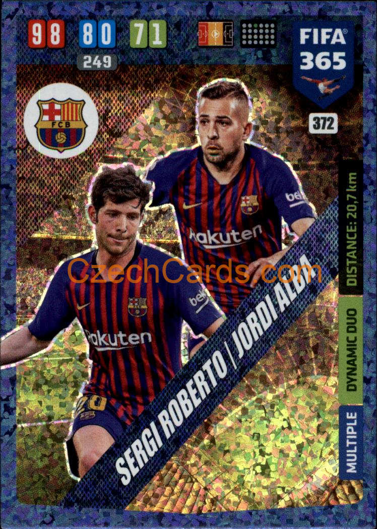 Sergi Roberto / Jordi Alba 2020 Panini FIFA 365 Adrenalyn Dynamic Duo #372