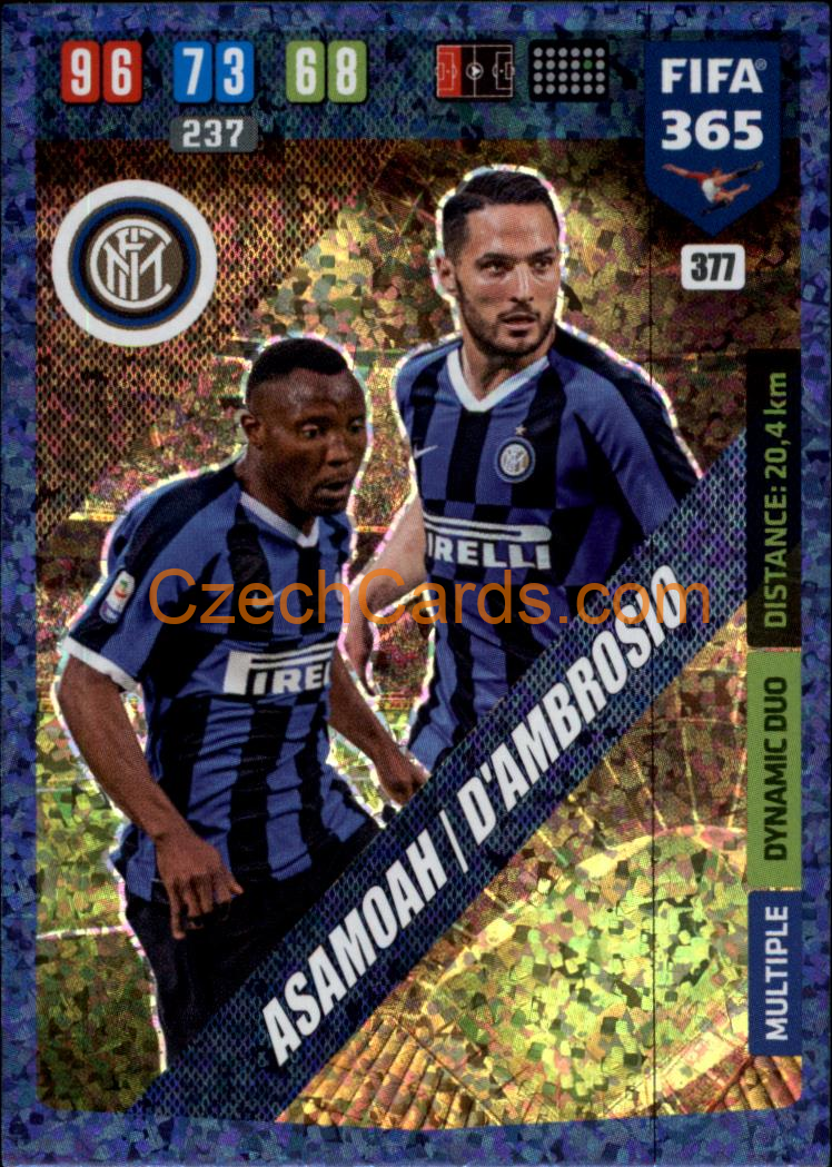 Asamoah / Danilo D'Ambrosio 2020 Panini FIFA 365 Adrenalyn Dynamic Duo #377