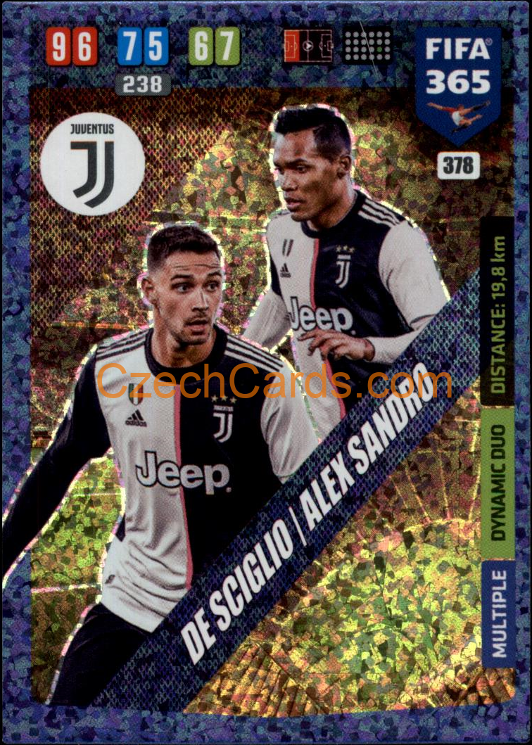 Mattia De Sciglio / Alex Sandro 2020 Panini FIFA 365 Adrenalyn Dynamic Duo #378