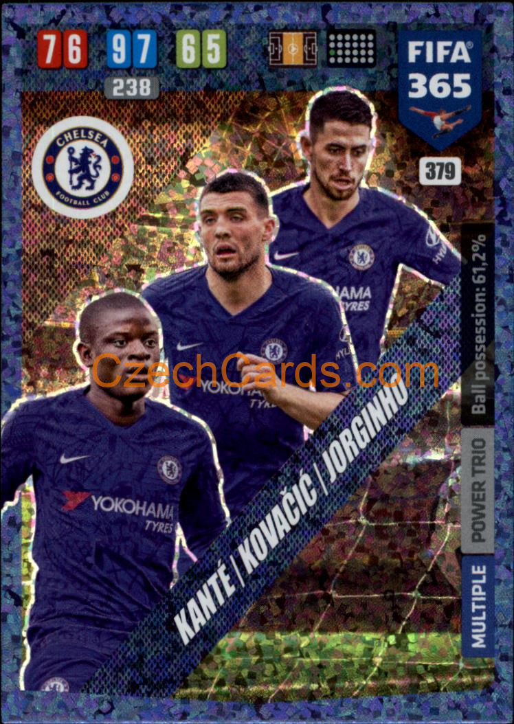 Kante / Kovačić / Jorginho 2020 Panini FIFA 365 Adrenalyn Power Trio #379
