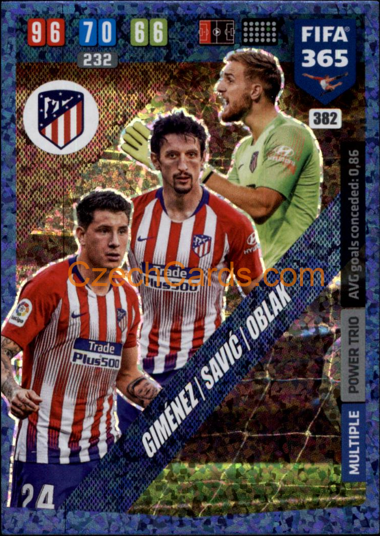 Giménez / Savić / Oblak 2020 Panini FIFA 365 Adrenalyn Power Trio #382