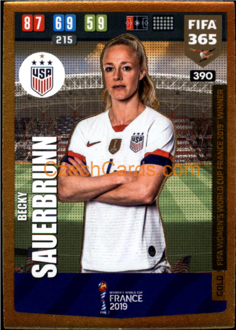 Becky Sauerbrunn 2020 Panini FIFA 365 Adrenalyn GOLD #390