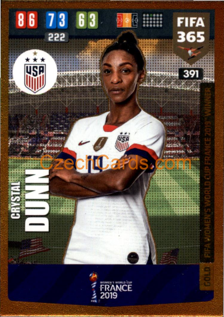 Crystal Dunn 2020 Panini FIFA 365 Adrenalyn GOLD #391