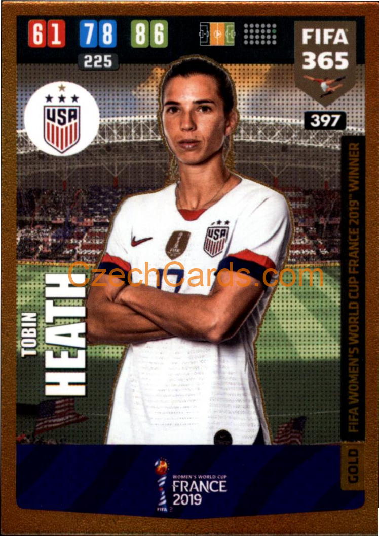 Tobin Heath 2020 Panini FIFA 365 Adrenalyn GOLD #397