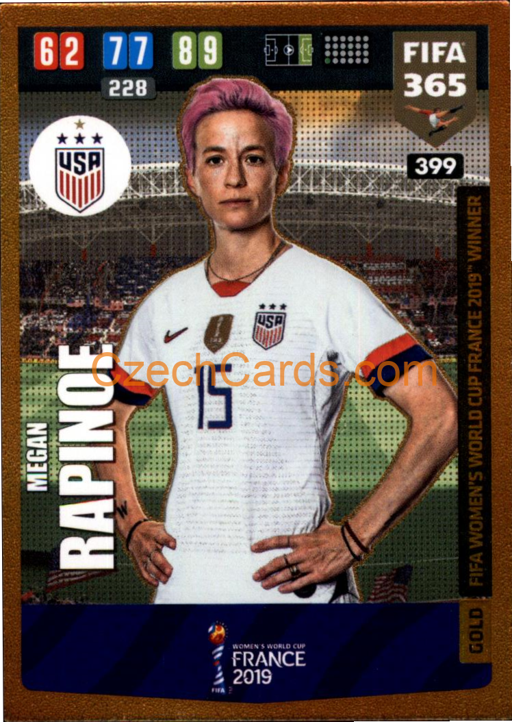 Megan Rapinoe 2020 Panini FIFA 365 Adrenalyn GOLD #399