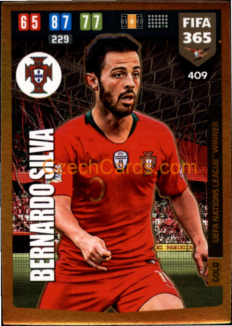 Bernardo Silva 2020 Panini FIFA 365 Adrenalyn GOLD #409