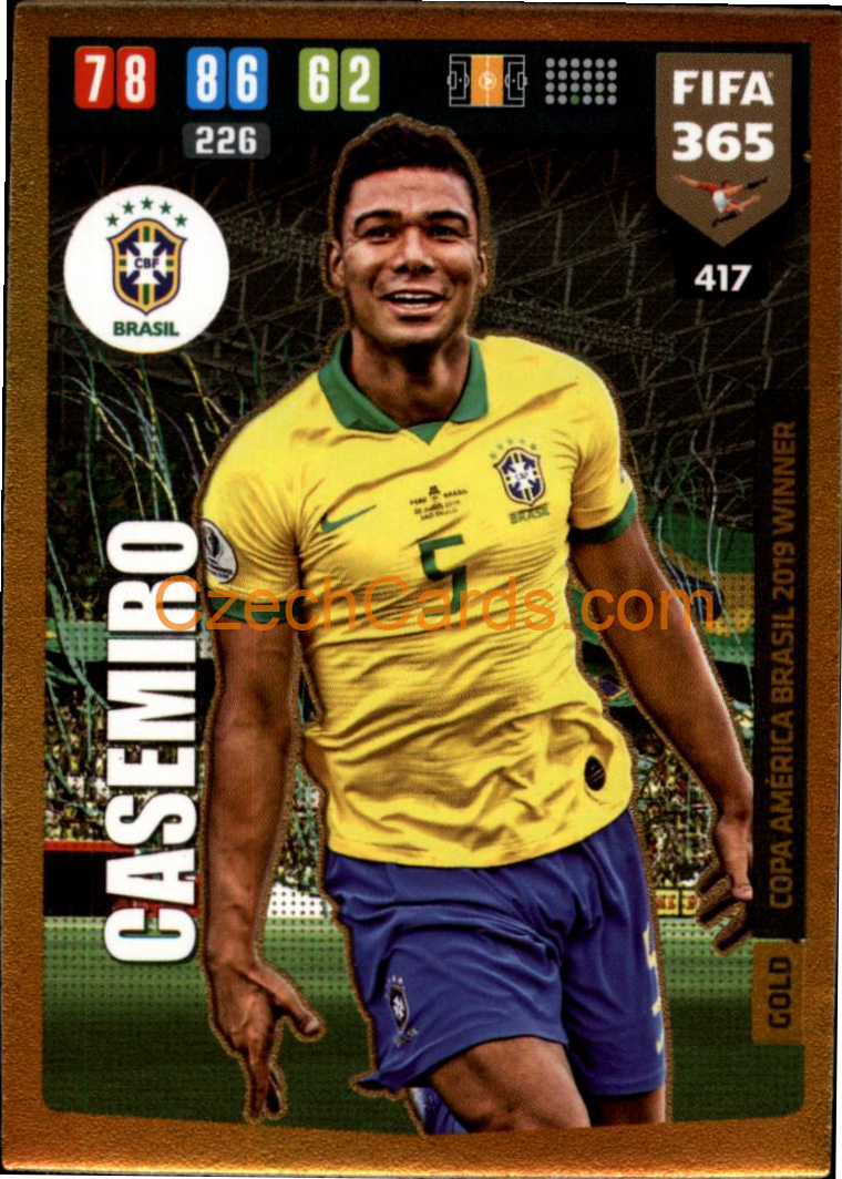 Casemiro 2020 Panini FIFA 365 Adrenalyn GOLD #417
