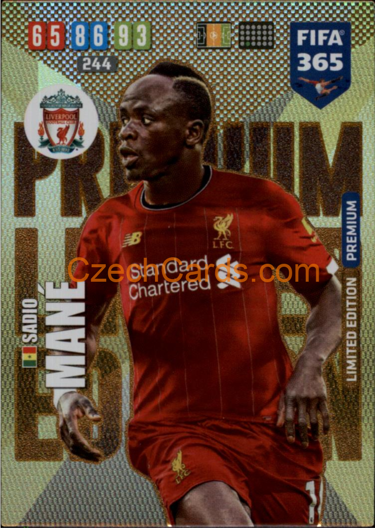 Sadio Mané 2020 Panini FIFA 365 Adrenalyn Premium Limited #LE-SMA