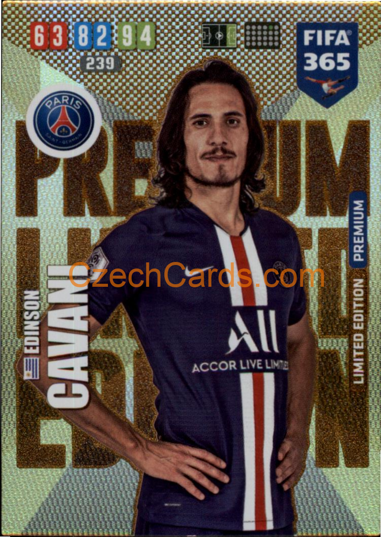 Edinson Cavani 2020 Panini FIFA 365 Adrenalyn Premium Limited #LE-EC