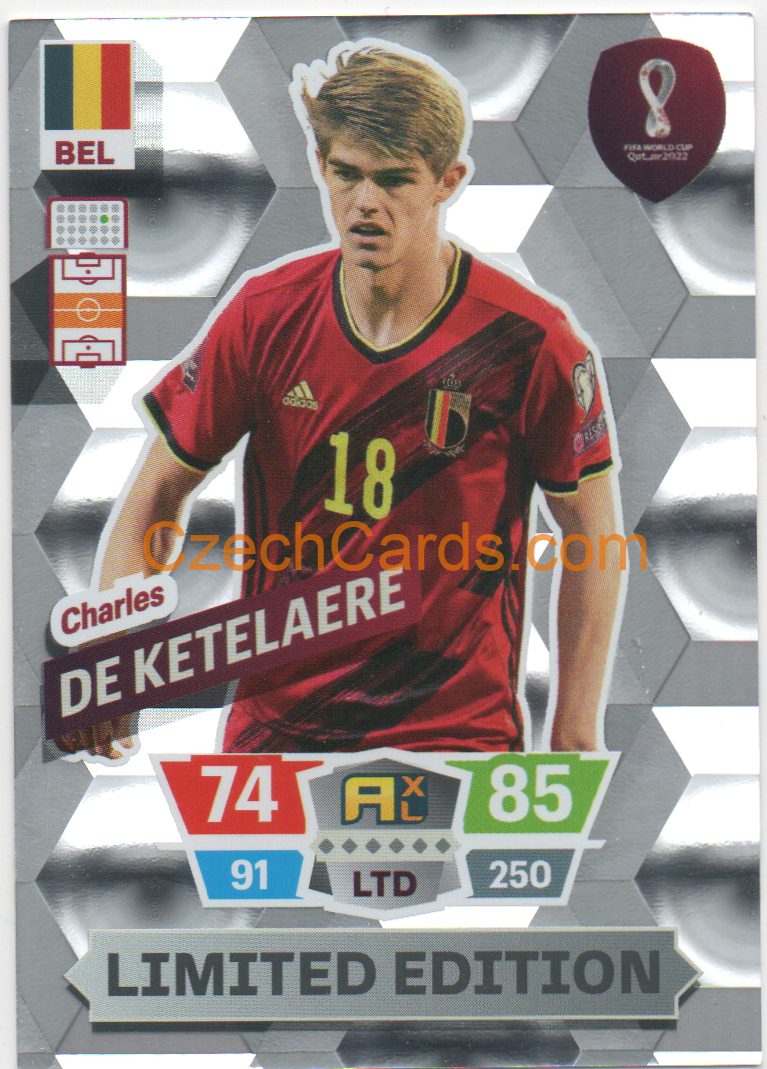 Charles De Ketelaere 2022 Panini World Cup Adrenalyn Limited Edition #LE-CDK