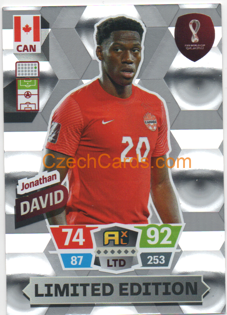 Jonathan David 2022 Panini World Cup Adrenalyn Limited Edition #LE-JD