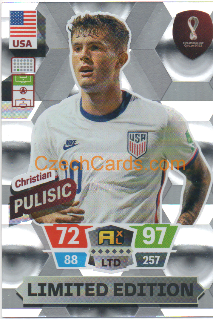 Christian Pulisic 2022 Panini World Cup Adrenalyn Limited Edition #LE-CP