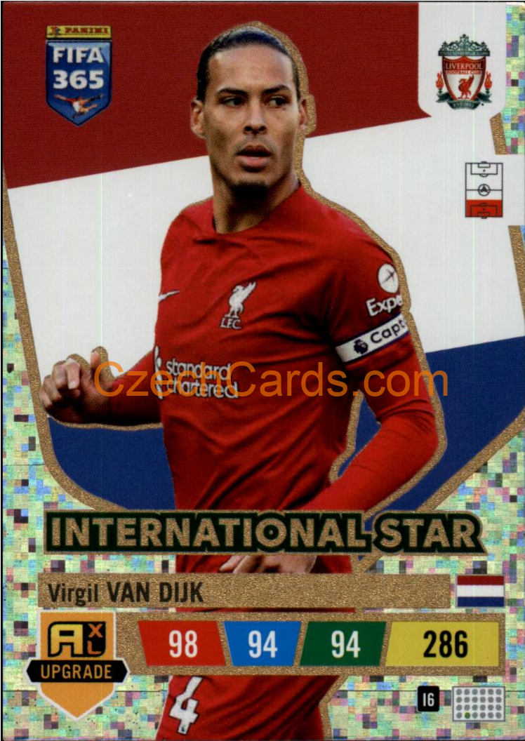 Virgil Van Dijk 2023 FIFA 365 Adrenalyn International Star #I6