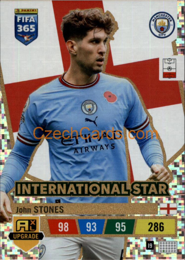 John Stones 2023 FIFA 365 Adrenalyn International Star #I9