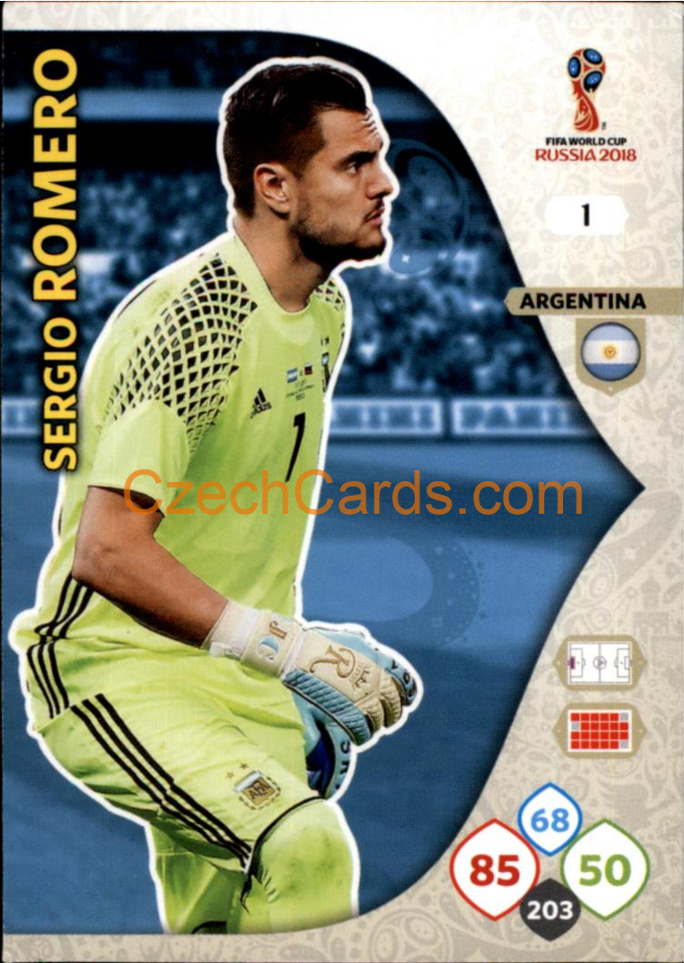 Sergio Romero 2018 Panini WC Russia  Adrenalyn #1